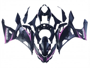 Best 2018-2024 Kawasaki Ninja 400 Motorcycle Fairings - Matte Black Pink