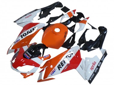 Best 2006-2011 Aprilia RS125 Motorcycle Fairings - White Orange Red Repsol