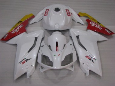 Best 2006-2011 Aprilia RS125 Motorcycle Fairings - White Red Yellow