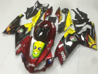 Best 2006-2011 Aprilia RS125 Motorcycle Fairings - Red Yellow Black Shark