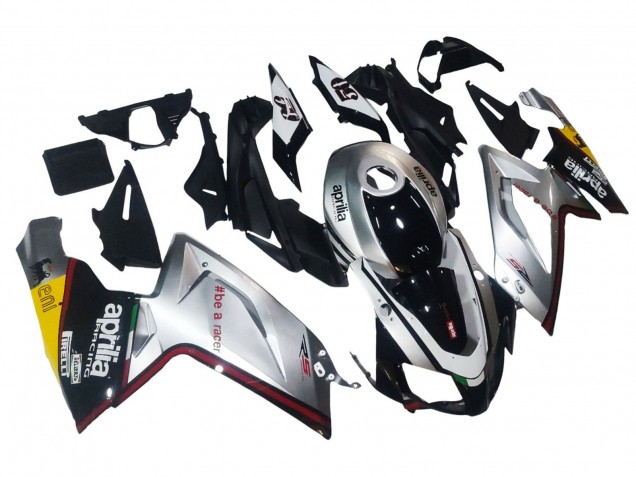 2006-2011 Aprilia RS125 Motorcycle Fairings - Silver Black