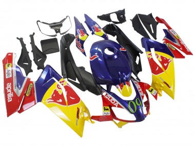 Best 2006-2011 Aprilia RS125 Motorcycle Fairings - Yellow Dark Blue Red Bull