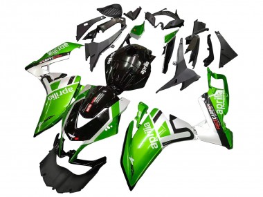 Best 2012-2018 Aprilia RS4 50 125 Motorcycle Fairings - White Green Glossy Black