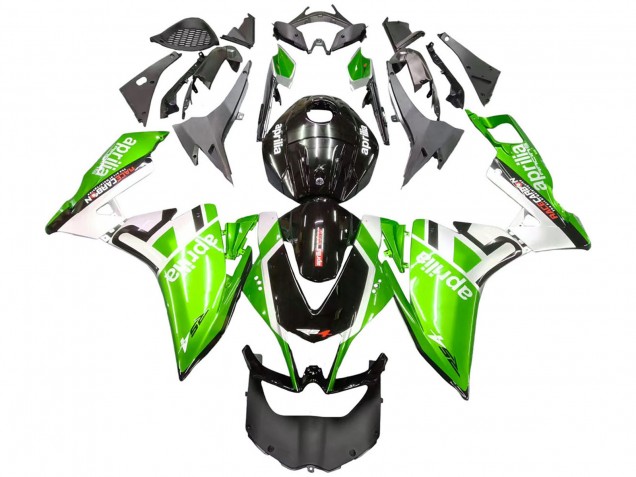 2012-2018 Aprilia RS4 50 125 Motorcycle Fairings - White Green Glossy Black