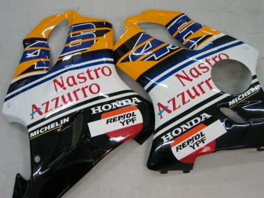 Best 2004-2007 Honda CBR600 F4i Motorcycle Fairings - Yellow Blue White Black Nastro Azzurro