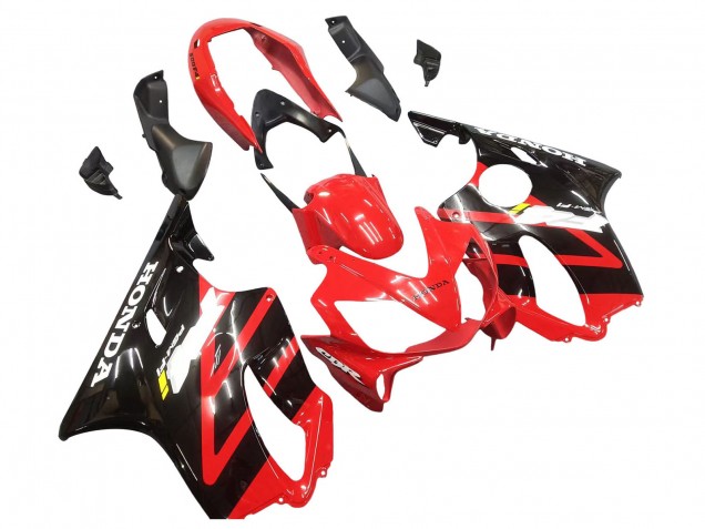 2004-2007 Honda CBR600 F4i Motorcycle Fairing - Red Glossy Black