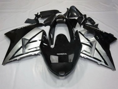 Best 1996-2007 Honda CBR1100XX Blackbird Motorcycle Fairings - Silver Glossy Black