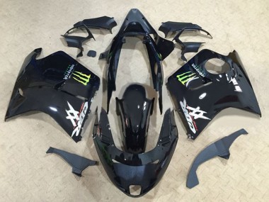 Best 1996-2007 Honda CBR1100XX Blackbird Motorcycle Fairings - Glossy Black Green Monster