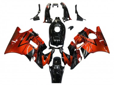 Best 1991-1994 Honda CBR600 F2 Motorcycle Fairings - Orange Glossy Black