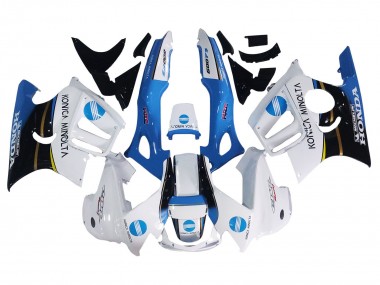 Best 1997-1998 Honda CBR600 F3 Motorcycle Fairings - White Blue Glossy Black