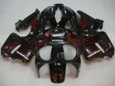Best 1992-1993 Honda CBR900RR 893 Motorcycle Fairings - Glossy Black Red Flame