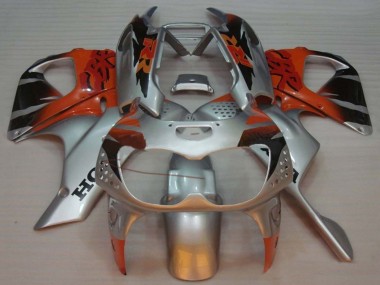 Best 1992-1993 Honda CBR900RR 893 Motorcycle Fairings - Silver Orange Glossy Black