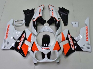 Best 1992-1993 Honda CBR900RR 893 Motorcycle Fairings - White Orange Glossy Black