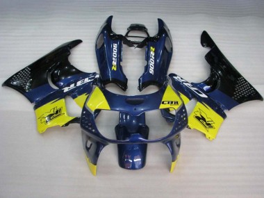 Best 1994-1995 Honda CBR900RR 893 Motorcycle Fairings - Blue Yellow Glossy Black