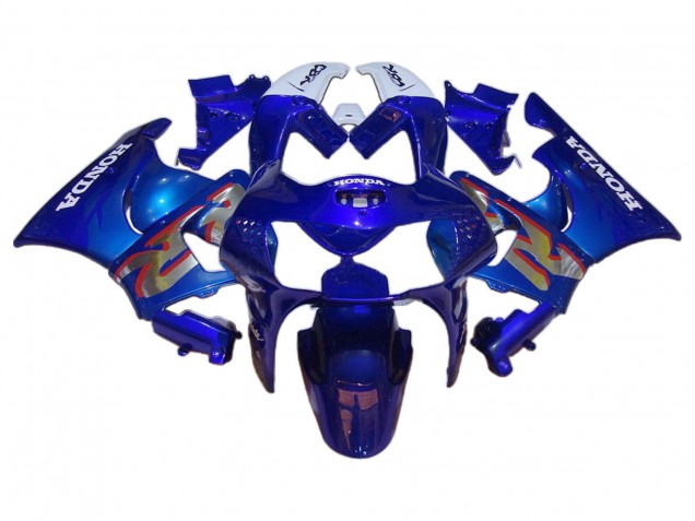 1998-1999 Honda CBR900RR 919 Motorcycle Fairings - White Blue Silver