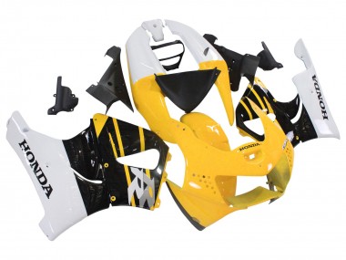 Best 1998-1999 Honda CBR900RR 919 Motorcycle Fairings - White Yellow Glossy Black