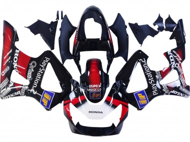 Best 2000-2001 Honda CBR900RR 929 Motorcycle Fairings - Red White Glossy Black PlayStation 2