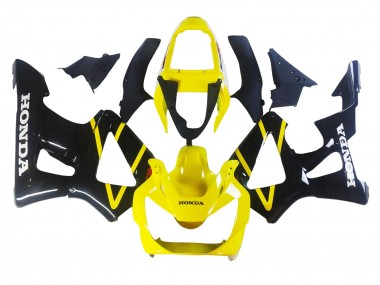 Best 2000-2001 Honda CBR900RR 929 Motorcycle Fairings - Yellow Glossy Black