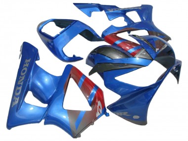 Best 2000-2001 Honda CBR900RR 929 Motorcycle Fairings - Blue Red Glossy Black