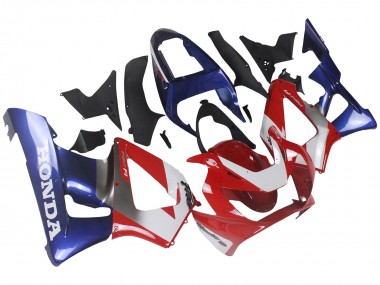 Best 2000-2001 Honda CBR900RR 929 Motorcycle Fairings - Silver Red Blue