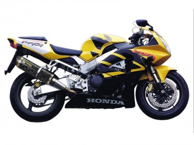 Best 2000-2001 Honda CBR900RR 929 Motorcycle Fairings - Yellow Dark Blue