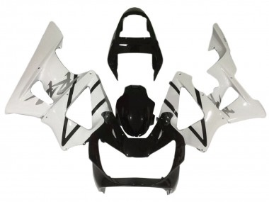 Best 2000-2001 Honda CBR900RR 929 Motorcycle Fairings - White Glossy Black