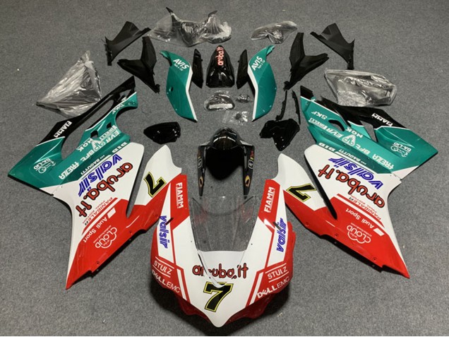 2011-2014 Ducati Panigale 899/1199 Motorcycle Fairings - White Red Green Glossy Black Avis Valsir 7
