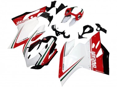 Best 2011-2014 Ducati 1199 Motorcycle Fairings - White Red Green Glossy Black