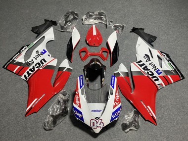 Best 2011-2014 Ducati Panigale 899/1199 Motorcycle Fairings - White Red Blue Glossy Black Flex-Box Valsir 04