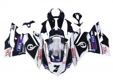 Best 2011-2014 Ducati Panigale 899/1199 Motorcycle Fairings - White Black Blue Fiamm Ficc 7