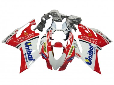 Best 2011-2014 Ducati Panigale 899/1199 Motorcycle Fairings - White Red Blue Valsir Fiamm