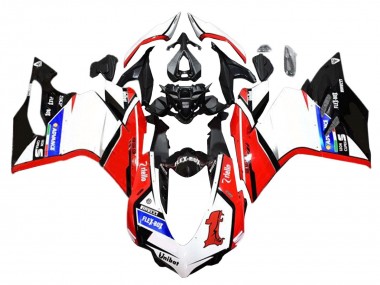 Best 2015-2020 Ducati 959/1299 Motorcycle Fairings - White Red Glossy Black Unibat Flex-Box