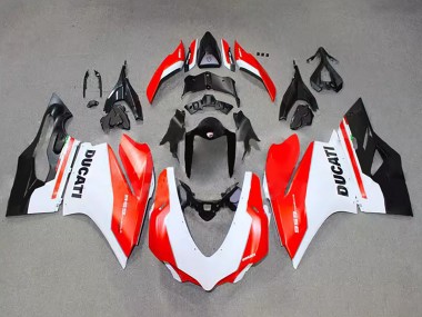 Best 2015-2020 Ducati 959 Motorcycle Fairing - White Red Glossy Black