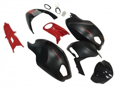 Best 2008-2012 Ducati Monster 696 796 1100 1100S Motorcycle Fairings - Red Matte Black Monster