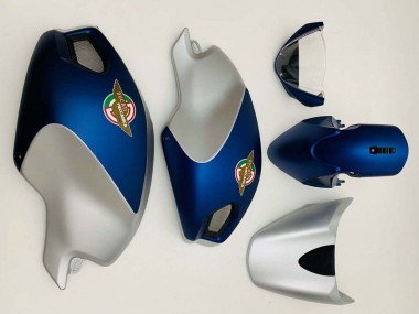 Best 2008-2012 Ducati Monster 696 796 1100 1100S Motorcycle Fairings - Dark Blue Silver