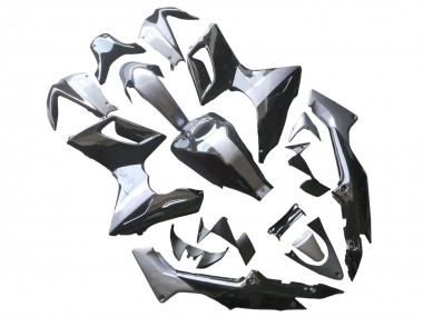 Best 2002-2006 Honda CBR125R Motorcycle Fairings - Silver Glossy Black