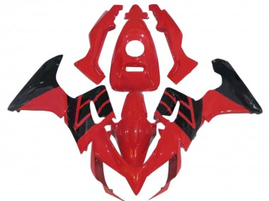Best 2002-2006 Honda CBR125R Motorcycle Fairings - Red Glossy Black Stripe