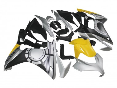 Best 2013-2015 Honda CBR500R Motorcycle Fairings - Silver Yellow Matte Black