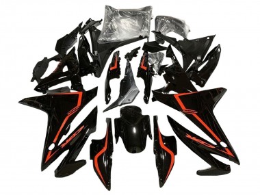 Best 2016-2018 Honda CBR500R Motorcycle Fairings - Glossy Black Red