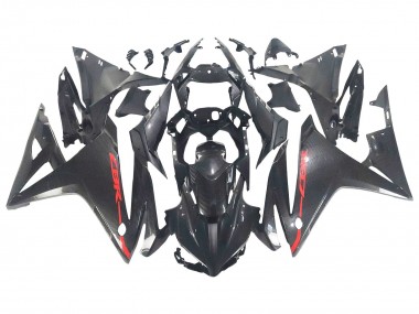 Best 2016-2018 Honda CBR500R Motorcycle Fairings - Black Carbon Fiber Red