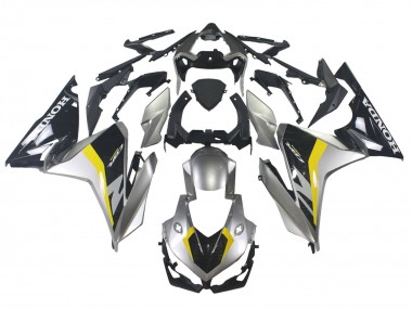 Best 2022-2023 Honda CBR500R Motorcycle Fairings - Silver Yellow Glossy Black