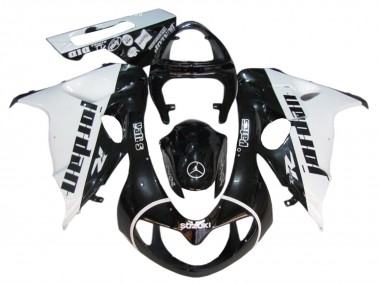 Best 1998-2003 Suzuki TL1000R Motorcycle Fairings - Glossy Black White Jordan