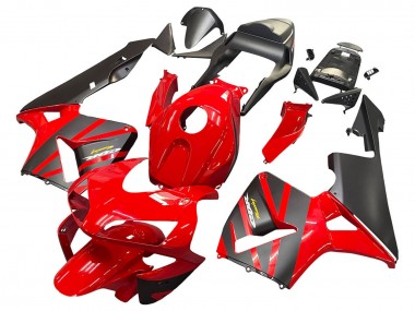 Best 2003-2004 Honda CBR600RR Motorcycle Fairings - Red Matte Black Racing