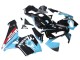 2003-2004 Honda CBR600RR Motorcycle Fairings - Light Blue Red Glossy Black Dunlop