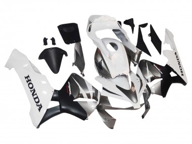 Best 2003-2004 Honda CBR600RR Motorcycle Fairings - White Matte Black Racing