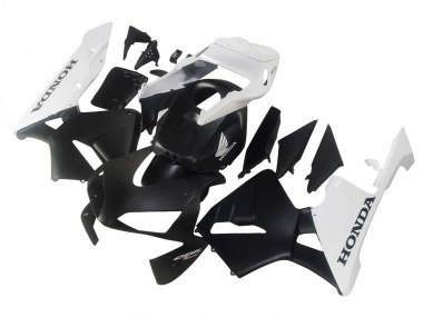 Best 2003-2004 Honda CBR600RR Motorcycle Fairings - White Matte Black