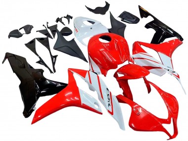 Best 2007-2008 Honda CBR600RR Motorcycle Fairing - White Red Glossy Black