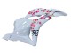 2009-2012 Honda CBR600RR Motorcycle Fairings - White Cherry Blossom Glossy Black