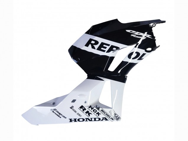 2013-2023 Honda CBR600RR Motorcycle Fairings - White Glossy Black Repsol