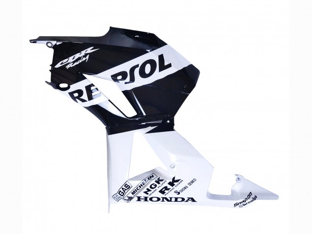2013-2023 Honda CBR600RR Motorcycle Fairings - White Glossy Black Repsol